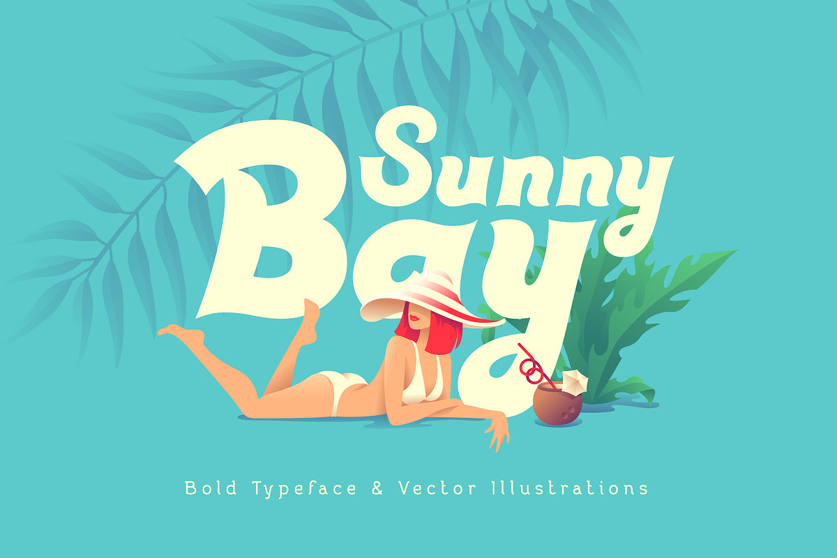 Sunny Bay font and graphics