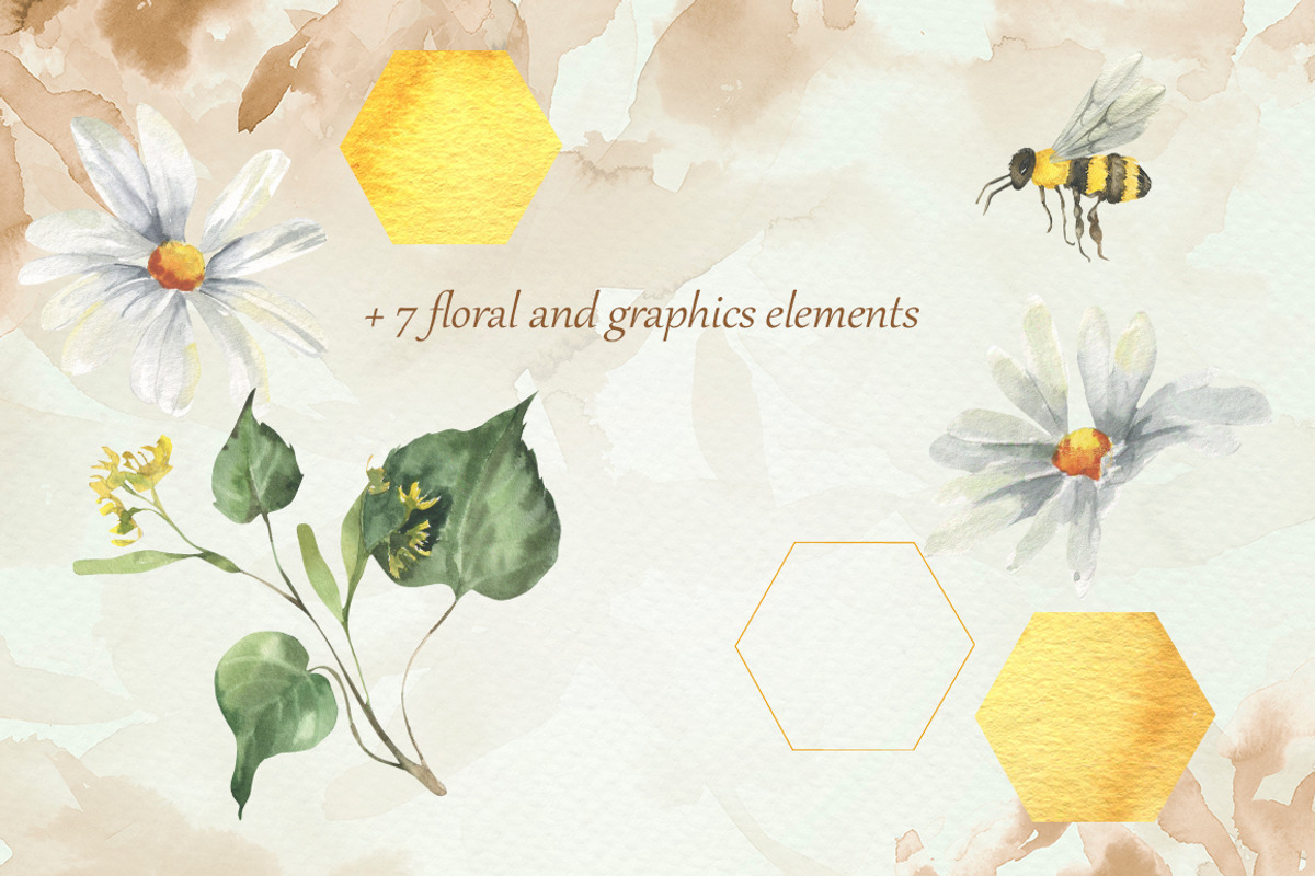 Honey watercolor collection, a Food Illustration by Pegion art shop (Photo 3 of 13)
