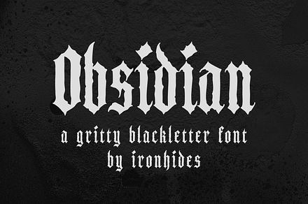 OBSIDIAN GOTHIC (20% INTRO SALE), a Blackletter Font by Mark Richardson