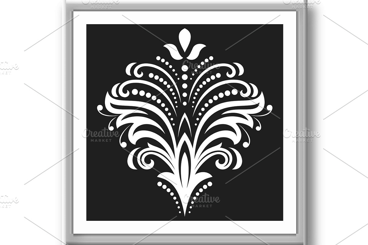 Floral Vector Abstract Pattern, a Decorative Illustration by FineArtStudio (Photo 3 of 3)