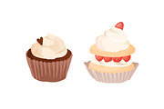 Cupcakes and pieces of cake set, a Food Illustration by Good Studio (Thumbnail 2 of 4)
