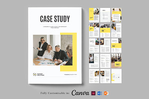 Case Study Template, Canva, MS word, a Stationery Template by Niofix