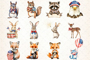 Watercolor Labor Day Animals Clipart, an Animal Illustration by DreamCafeArt (Thumbnail 3 of 5)