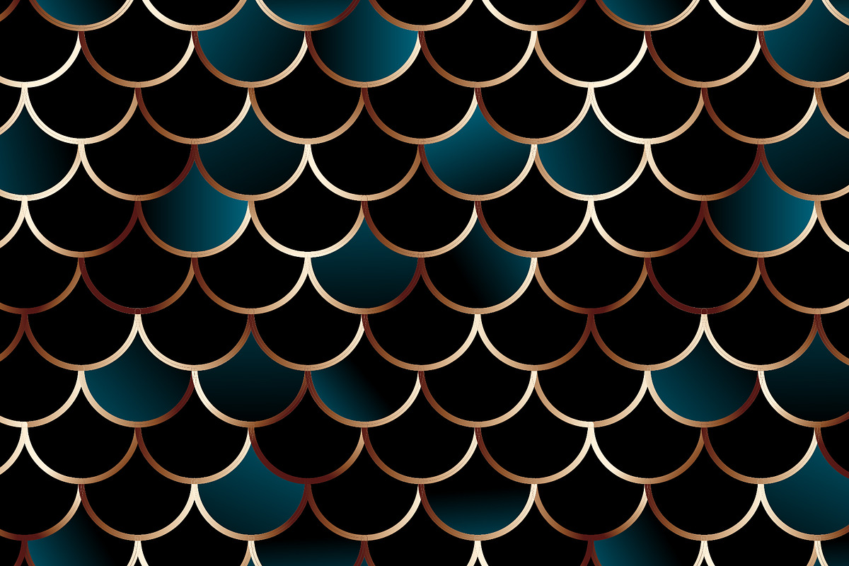 Golden wire seamless pattern set, a Pattern Graphic by IuliiaPavlenko