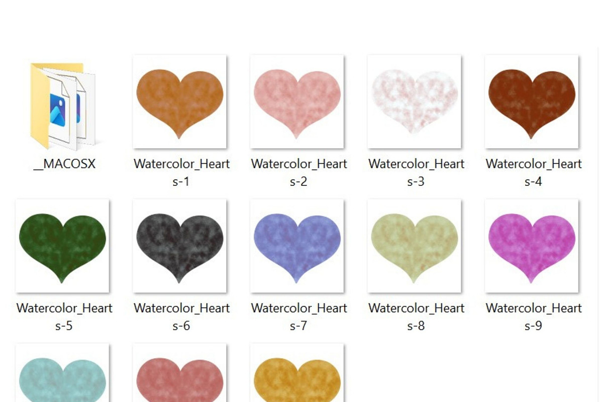 Watercolor Heart shapes, Hand Drawn, an Object Graphic by Meher Sadiah (Photo 2 of 3)