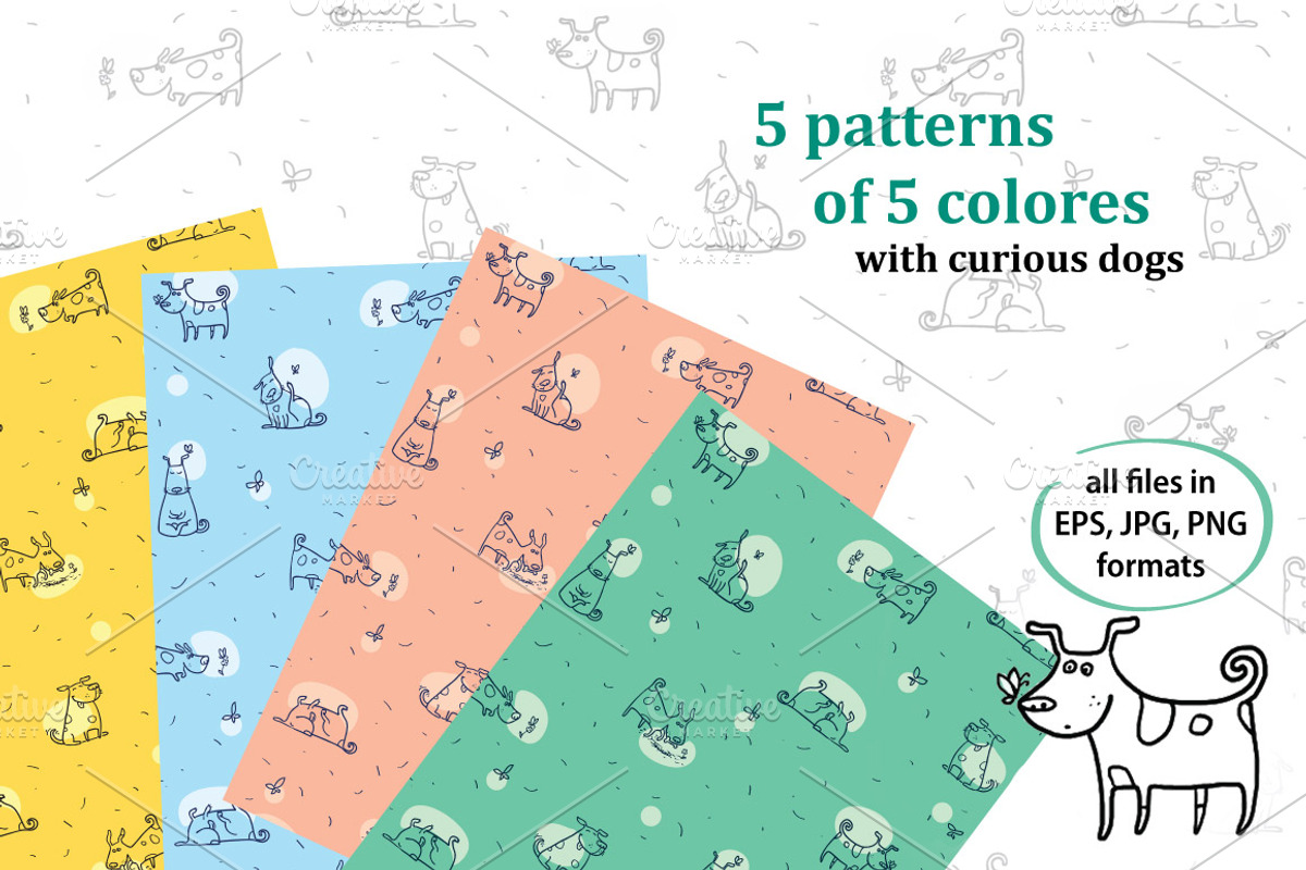 Curious Dog collection, an Animal Illustration by Zooza Art (Photo 2 of 5)