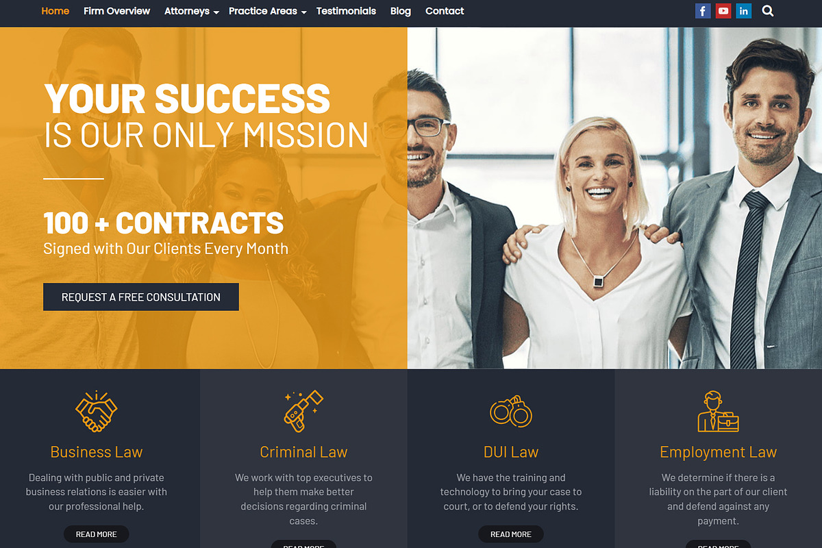 Lawyer Pro – Law Firm WP Theme, a WordPress Template by Your Theme Shop (Photo 1 of 5)