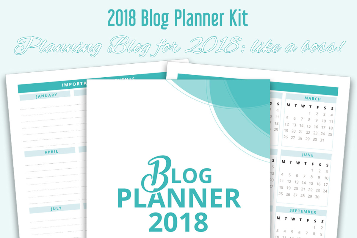 Printable Blog Planner Kit for 2018, a Stationery Template by MOD (Photo 1 of 4)