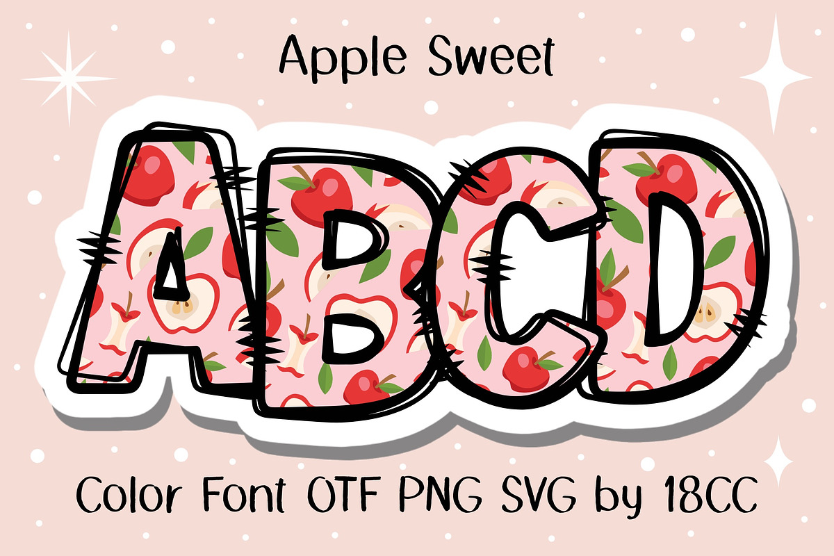 Apple Sweet OTF PNG SVG, a Symbol Font by DREAMs Soul G. (Photo 1 of 5)