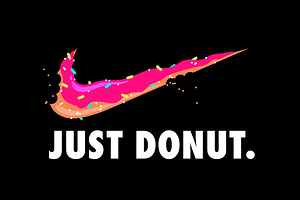 Just Donut Vector Print
