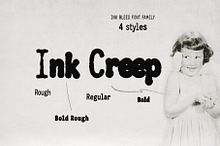 Ink Creep - Ink Bleed Font Family