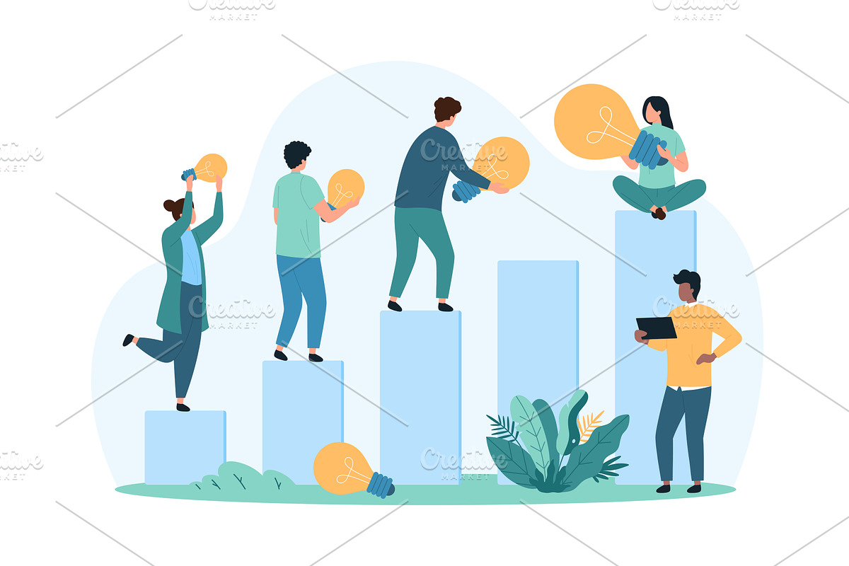 Success teamwork create ideas, a Person Illustration by Flashvector