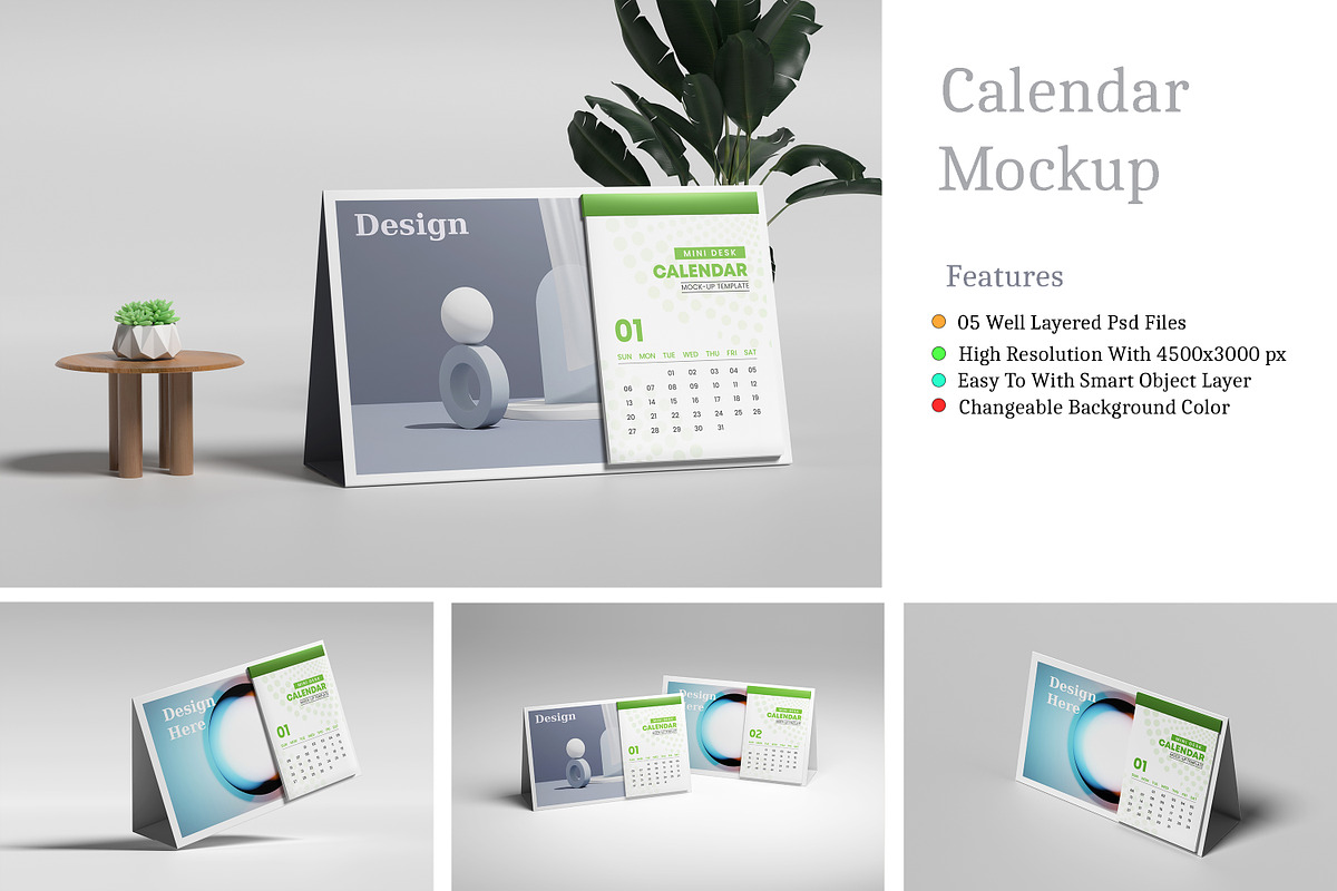 Calendar Mockup, a Household Mockup by Creative_A23 (Photo 1 of 6)