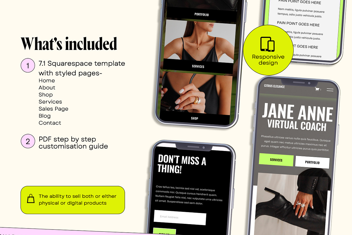 Neon Squarespace Website Template, a Squarespace Template by Template Twist Shop (Photo 4 of 10)
