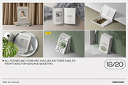 55 book mockups, a Books & Magazine Mockup by Creatoom (Thumbnail 5 of 11)