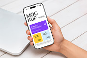 Holding iPhone 17 Pro Max Mockup, an iPhone Mockup by RamStudio2 (Thumbnail 3 of 11)