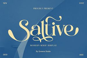 Saltive - Elegant Modern Serif, a Serif Font by Qweera Studio