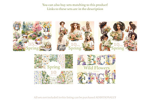 Spring Watercolor Clipart Bundle