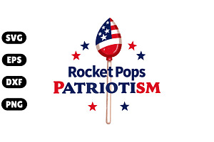 Rocket Pops & Patriotism SVG, an Illustration by Awieee1