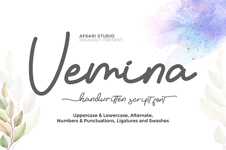 Vemina Handwritten Monoline Script