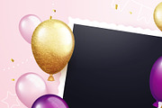 Birthday Party Background With Photo, a Decorative Illustration by Black White Mouse Design (Thumbnail 2 of 3)