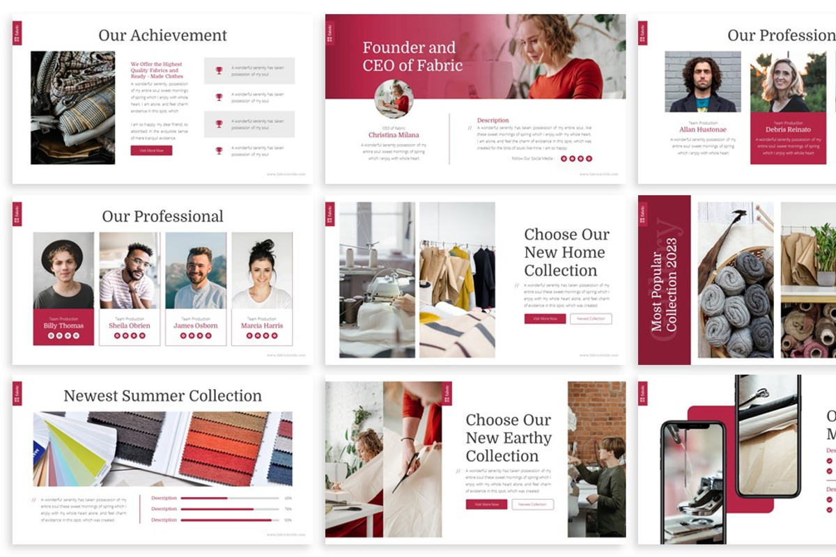 Fabric - Manufacture Keynote, a Presentation Template by SlideFactory (Photo 3 of 4)
