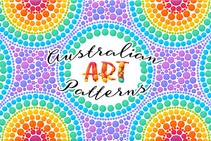 28 Australian ART seamless patterns