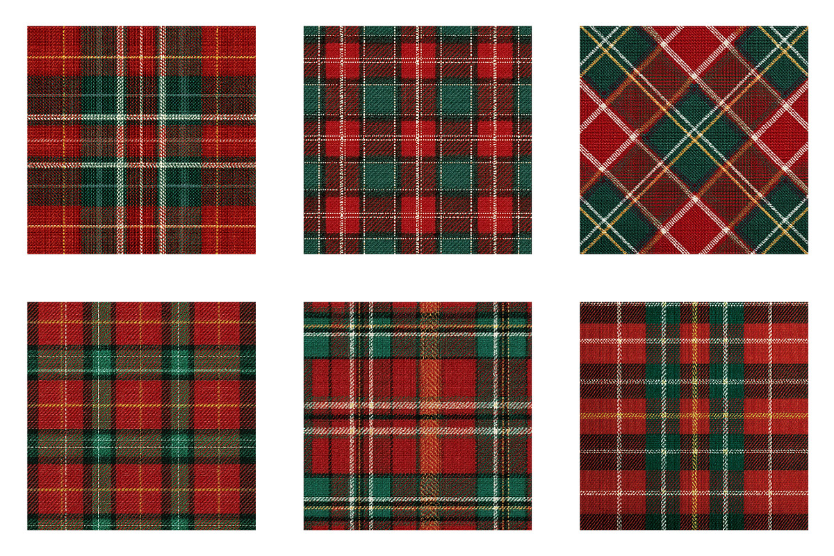 Seamless Christmas Plaid Digital Pap, an Illustration by CreationArt (Photo 2 of 5)
