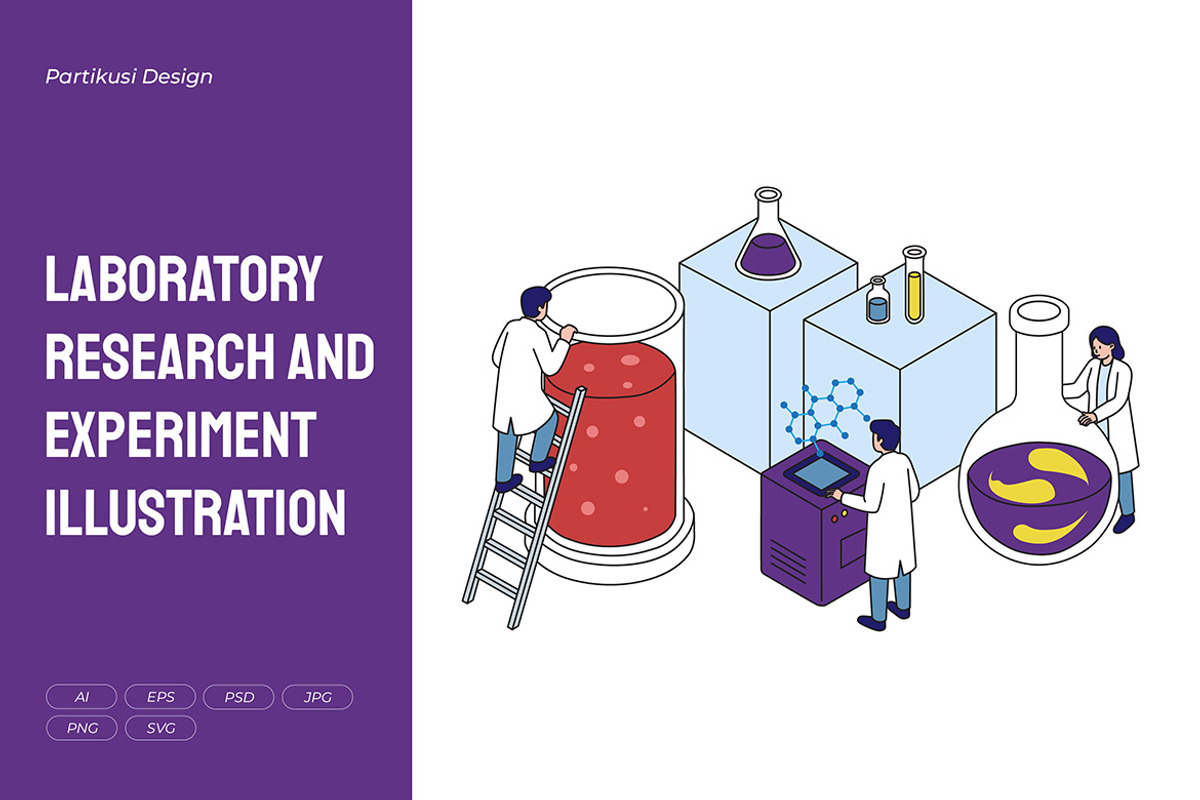 Laboratory Research and Experiment, an Education Illustration by Partikusi Design (Photo 1 of 3)