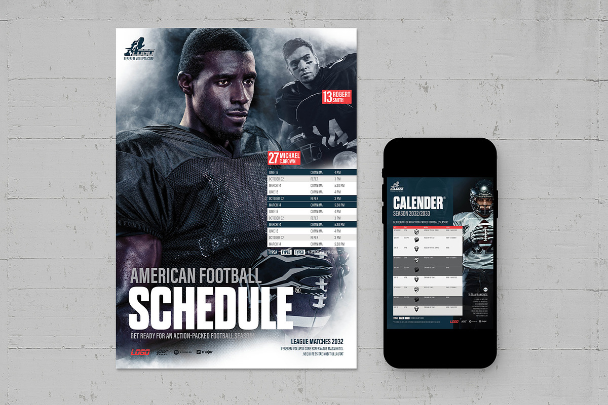 American Football Flyer Template, a Flyer Template by BrandPacks (Photo 3 of 5)