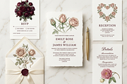 Vintage Rose Botanical Illustrations, a Decorative Illustration by youtoview (Thumbnail 8 of 20)