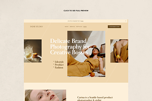 Squarespace Template: Indie Studio