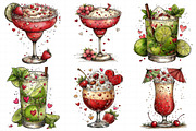 Valentine Whimsical Cocktail Clipart, an Illustration by Daily.Designs (Thumbnail 5 of 7)