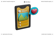 Smartphone with Heart Speech Bubble, an Object 3D Model by Wencory (Thumbnail 2 of 3)