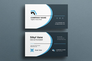 Modern Corporate Curve Business Card, a Business Card Template by MightyDesign