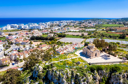 Elevated view of Protaras town, an Architecture Photo by kirill.makes.pics