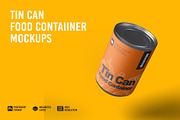 Tin Can Food Container Mockup, a Cups & Container Mockup by Aprndy85 (Thumbnail 1 of 3)