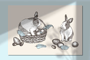 Spring Rabbit cute vector collection, an Animal Illustration by Zimages (Thumbnail 7 of 9)
