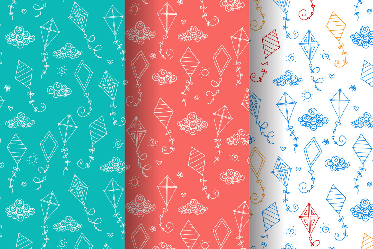Kites, a Pattern Graphic by merion_merion (Photo 3 of 8)