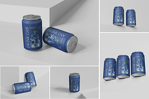 Drink Can Mockup PSD Packaging