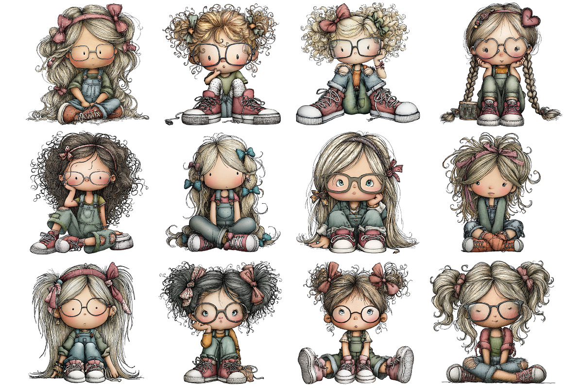 Modern Girl Clipart, an Illustration by DreamArtGraphic (Photo 2 of 5)