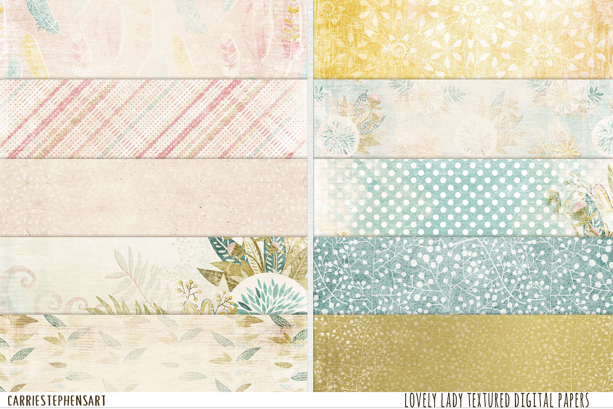 Lovely Pink Floral Background Paper, a Pattern Graphic by Carrie Stephens Art (Photo 5 of 6)