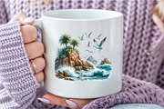 Watercolor Summer Beach Views PNG, an Illustration by DreamCafeArt (Thumbnail 8 of 8)