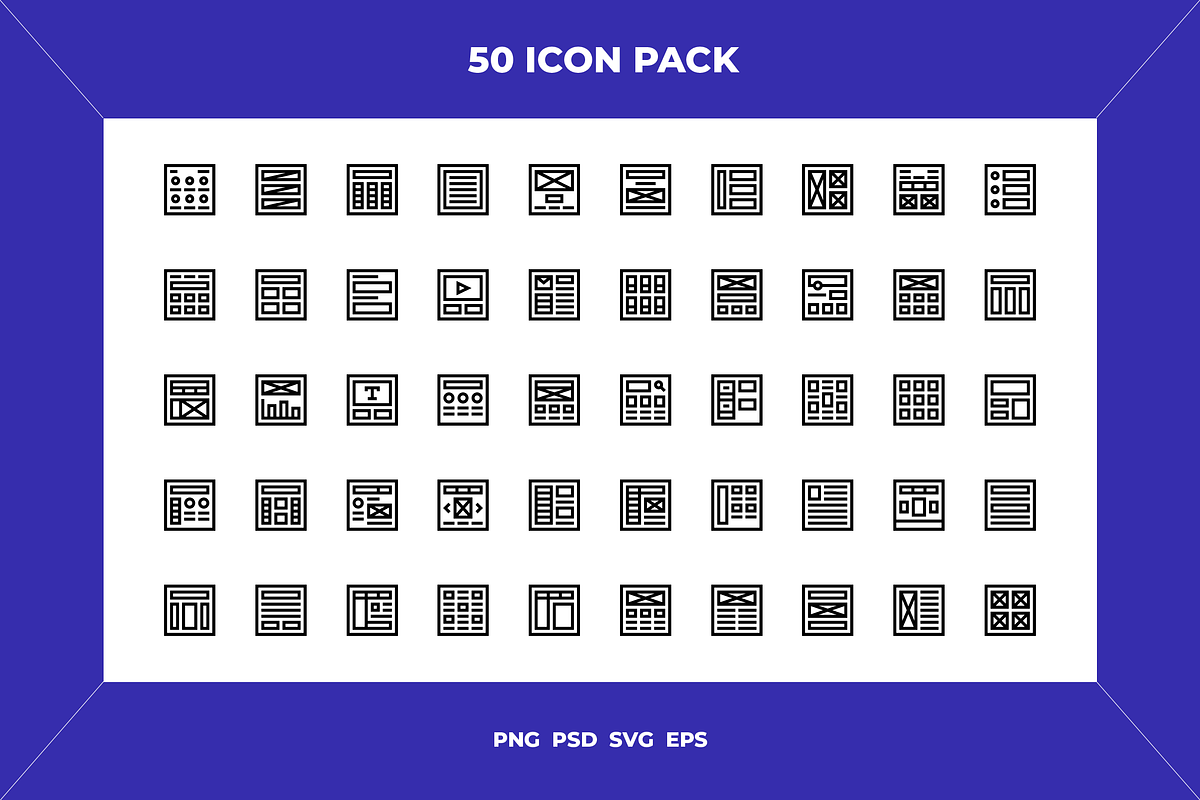 Web layout and wireframe icons, an Icon by Wencory (Photo 1 of 2)