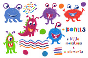 Little monster bitmap color font, a Font by Malena (Thumbnail 4 of 9)