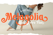 Melagolia Retro Script, a Script Font by madeDeduk (Thumbnail 1 of 10)