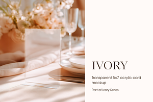 Transparent Acrylic 5x7 Card Mockup, a Product Mockup by Serenefeeling