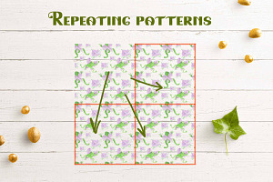 Frogs Seamless Patterns