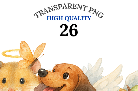 26 Pet Angels Clipart