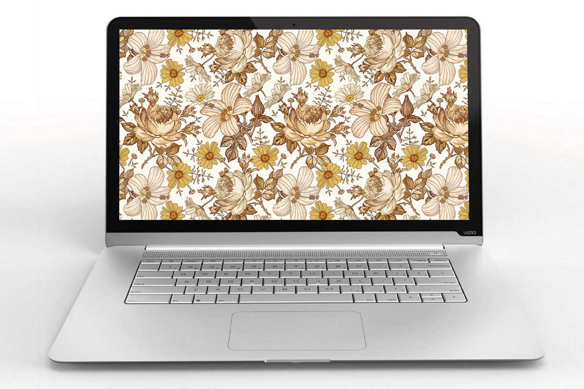 Set Seamless Flowers Rose Hibiscus, a Pattern Graphic by Vintage (Photo 10 of 10)